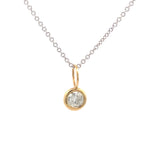 Load image into Gallery viewer, 18K Yellow Gold Diamond Bezel Charm / Pendant