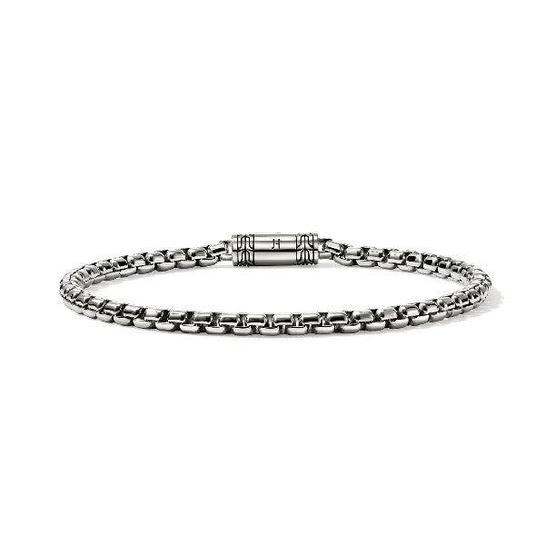 JOHN HARDY Sterling Silver Box Chain Bracelet 3.7mm