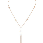 CASATO 18K Rose Gold Diamond Y Pendent Necklace