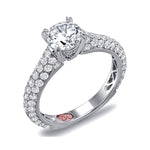 Load image into Gallery viewer, 18K White Gold Pave Diamond Engagement Ring