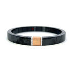 Load image into Gallery viewer, ROBERTO DEMEGLIO Scacco Stretch Bracelet With Rose Gold and Diamond Station