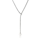 Load image into Gallery viewer, JOHN HARDY Sterling Silver Essential Pearl Lariat Necklace