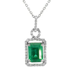 Load image into Gallery viewer, Emerald and Diamond Pendant