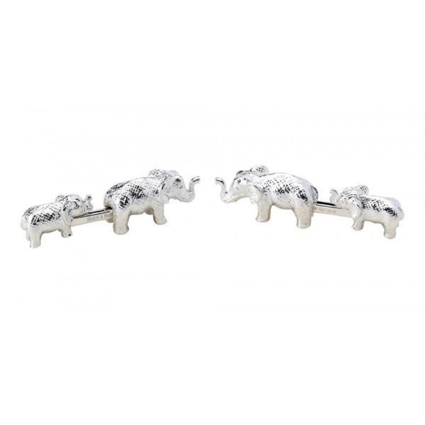 Mother And Baby Elephant Cufflinks