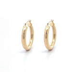 Load image into Gallery viewer, ESTATE 14K Yellow Gold Diamond Cut Hopp Earrings
