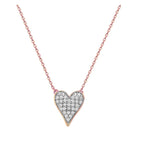 Load image into Gallery viewer, 14K Rose Gold Diamond Heart Pendant Neckalce