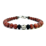 Load image into Gallery viewer, WILLIAM HENRY Men's Sterling Silver Brookings Red Jasper Bracelet