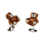 Load image into Gallery viewer, DEAKIN & FRANCIS Brown Enamel Teddy Bear Cufflinks - FINAL SALE