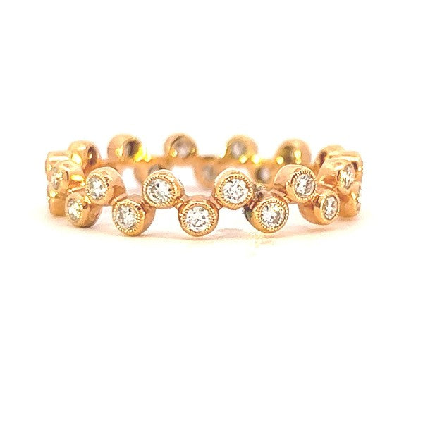 BEVERLY K 18K Rose Gold Diamond Bubble Ring