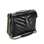 Load image into Gallery viewer, Pre-Owned YSL Quilted Monogram Medium Loulou Chain Satchel