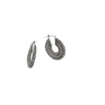 Load image into Gallery viewer, JOHN HARDY Rata Chain Sterling Silver Hoop Earrings