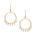 Load image into Gallery viewer, SETHI COUTURE Cien Rose Cut Diamond Circle Drop Earrings