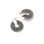 Load image into Gallery viewer, JOHN HARDY Rata Chain Sterling Silver Hoop Earrings
