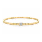 Load image into Gallery viewer, DEMEGLIO 18K Yellow Gold Stretchable Single Diamond Bracelet