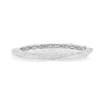 Load image into Gallery viewer, 18K White Gold Diamond Hexagon Bangle Bracelet