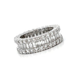 Load image into Gallery viewer, 18K White Gold 3-Row Diamond Eternity Band