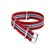 OMEGA NATO Red.White & Blue 19-20mm Strap