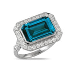 Load image into Gallery viewer, Topaz and Diamond Ring