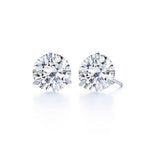 Load image into Gallery viewer, 14K White Gold Natural Diamond Stud Martini Earring 1.21cttw