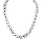 Load image into Gallery viewer, 11-12mm Silver Tahitian South Sea Pearl Necklace
