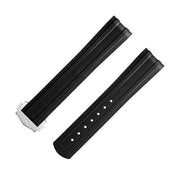 OMEGA Two-Piece Black Rubber Strap for Seamaster Diver 300M