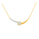 Load image into Gallery viewer, 14K Yellow Gold & Diamond Bypass Pendant Necklace