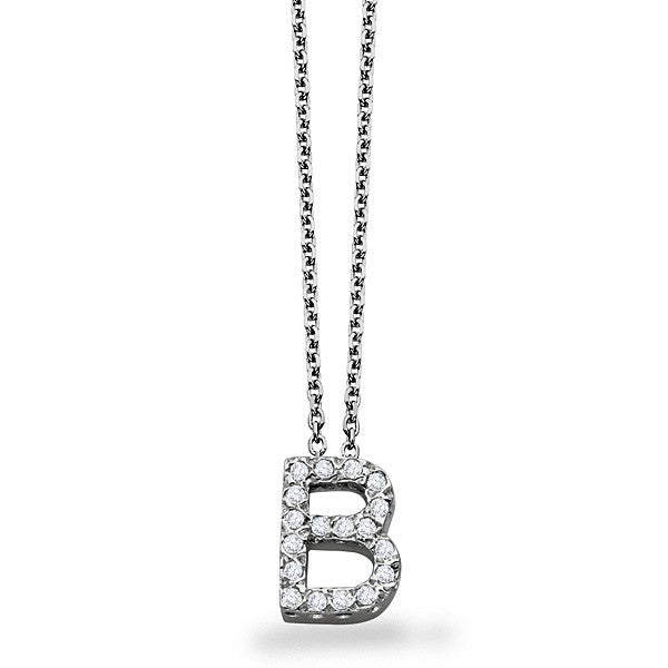 Diamond Initial "B" Necklace