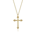 Load image into Gallery viewer, 14K Yellow Gold Cross Pendant Necklace