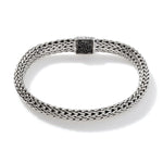 Load image into Gallery viewer, JOHN HARDY Icon Bracelet, Sterling Silver, Reversible Blue Sapphire and Black Sapphire Gemstones, 6.5mm
