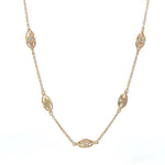Load image into Gallery viewer, 14K Yellow Gold Diamond Station Necklace