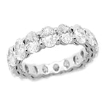 Load image into Gallery viewer, 18K White Gold Oval Diamond Eternity Wedding or Anniversary Band