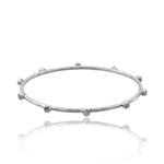 Load image into Gallery viewer, Silver and White Sapphire Bangle
