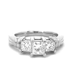 Load image into Gallery viewer, Platinum 3-Stone Engagement Ring - Proposal Ready