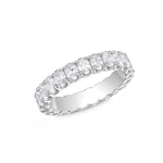 Load image into Gallery viewer, MEMOIRE 18K White Gold Geo Arts Diamond Eternity Wedding or Anniversary Band
