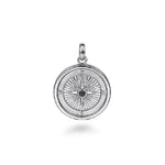 Load image into Gallery viewer, Men's Sterling Silver Compass Pendant