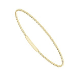 Load image into Gallery viewer, 14K Yellow Gold Flexible Beaded Bangle Bracelet
