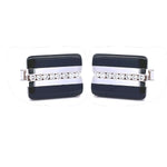 Load image into Gallery viewer, 14K White Gold Black Onyx and Diamond Cuff Links