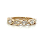 Load image into Gallery viewer, 14K Yellow Gold Bezel Set Multi-Shaped Diamond Band