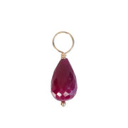 HEATHER B MOORE Large Faceted Drop Ruby Gemstone