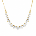 Load image into Gallery viewer, 14K Yellow Gold Graduated Diamond Demi Necklace 5.00cttw
