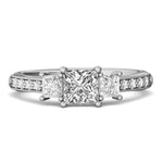 Load image into Gallery viewer, 3-Stone Diamond Engagement Ring