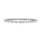 Load image into Gallery viewer, DEMEGLIO 18K White Gold Multishape Diamond Stretch Bracelet