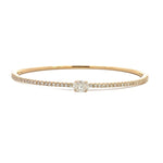 Load image into Gallery viewer, 18K Yellow Gold Diamond Bangle Bracelet