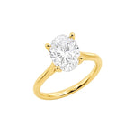 Load image into Gallery viewer, 14K Yellow Gold Diamond Solitaire Engagement Ring