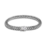 Load image into Gallery viewer, JOHN HARDY Icon Bracelet, Sterling Silver, Reversible Moonstone and Black Sapphire Gemstones, 6.5mm