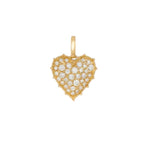 Load image into Gallery viewer, SETHI COUTURE 18K Yellow Gold Confetti Heart Mini White Diamond Pendant