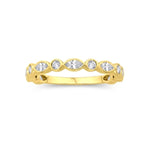 Load image into Gallery viewer, 14K Yellow Gold Diamond Stackable Ring