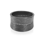 Load image into Gallery viewer, TODD REED Wide Sterling Silver Diamond Eternity Band
