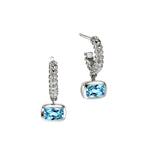 Load image into Gallery viewer, JOHN HARDY Sterling Silver Swiss Blue Topaz Heishi Earrings