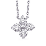 Load image into Gallery viewer, 14K White Gold Diamond Necklace